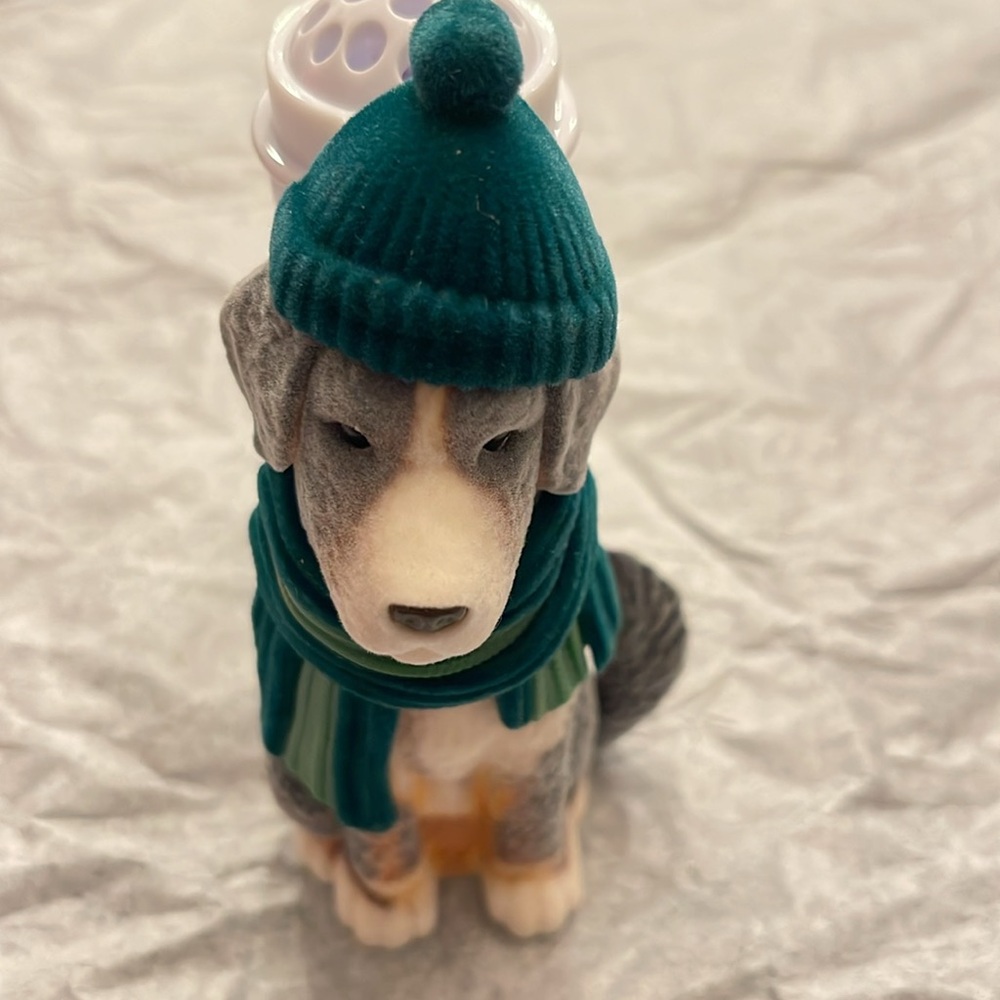 NWT White Barn Wallflowers Pup in Winter Green Hat and Scarf